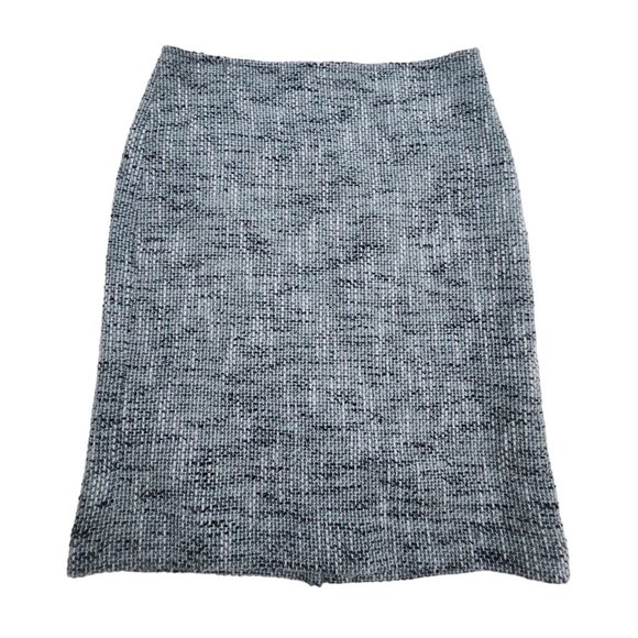 DKNY NWT Tweed Charcoal Grey Pencil Skirt 2 - Picture 1 of 5